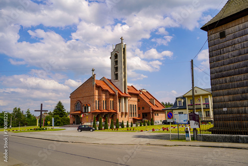 church of medyka village at the border between Poland and Ukraine photo