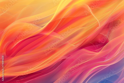 Abstract Colorful Wavy Lines Background. 