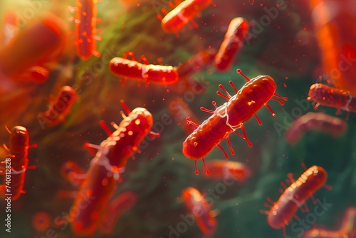 close-up image of bacterias