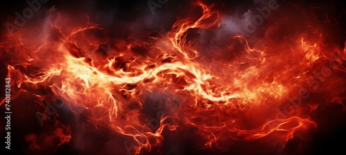 Fiery illumination mesmerizing elemental vortex of swirling magma and electrifying energy