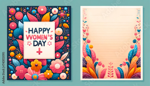 Vector Happy Women's Day wish card