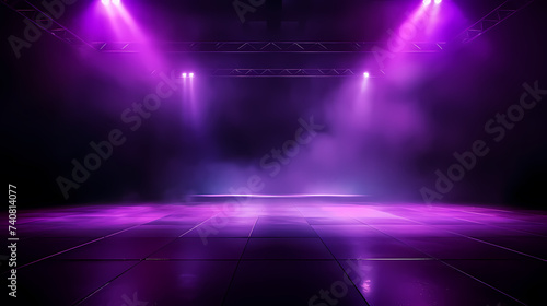 Stage background, modern dance stage lighting background, spotlight illuminates modern dance production stage