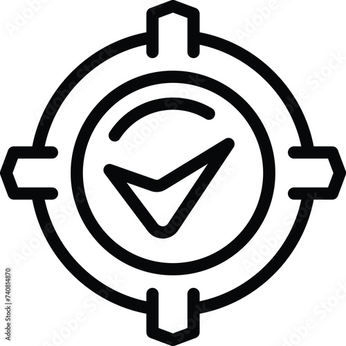 Competency enhancement icon outline vector. Personal skill development. Talent aptitude improvement