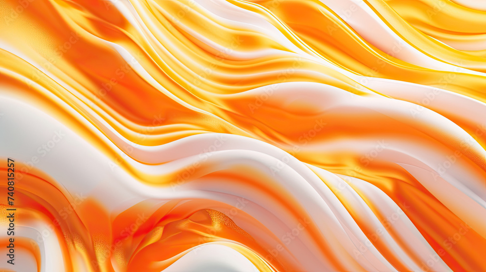 abstract wave orange and white background