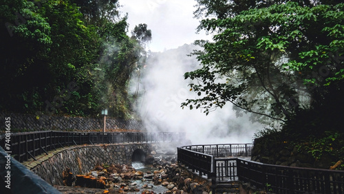 Beitou Thermal Valley at Yangmingshan National Park in Beitou District, Taipei, Taiwan. photo