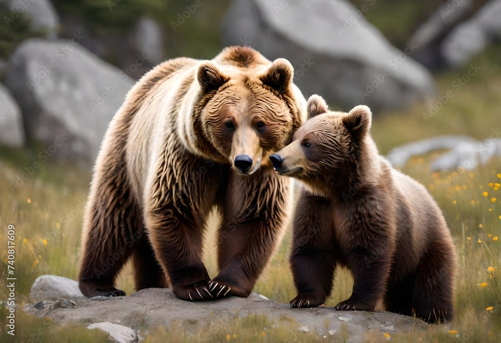 Obraz premium brown bear in zoo