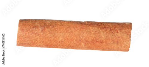 One aromatic cinnamon stick isolated on white © New Africa