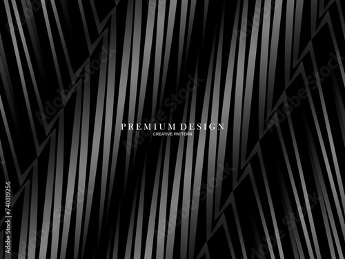 Abstract futuristic dark black background with waving design. Realistic 3d wallpaper with luxurious flowing lines. Elegant background for posters, websites, brochures, cards, banners, apps, etc.