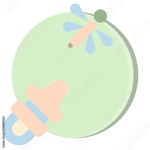 pacifier / silicone pacifier flat style icons