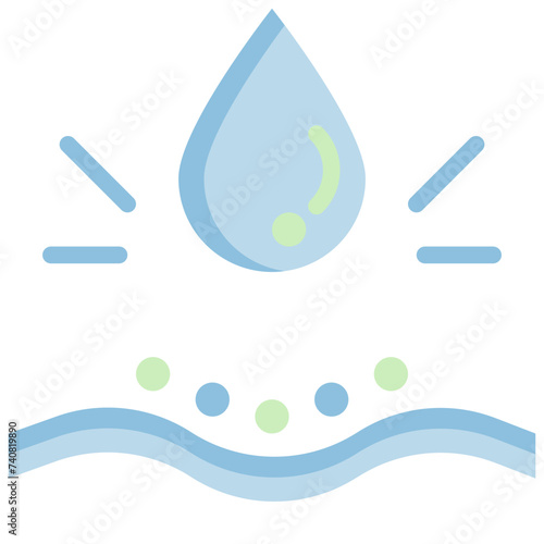water absorb flat style icons