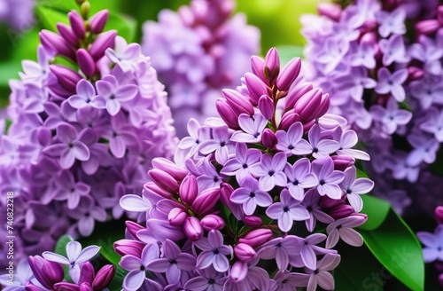 Vibrant Purple Spring Lilac Flowers Bursting with Color bring a Splash of Purple to the Spring Season 