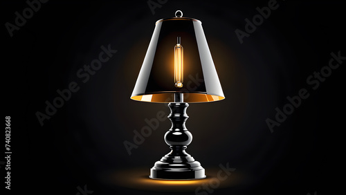 lamp on a black background. lamp clipart isolated on a black background.