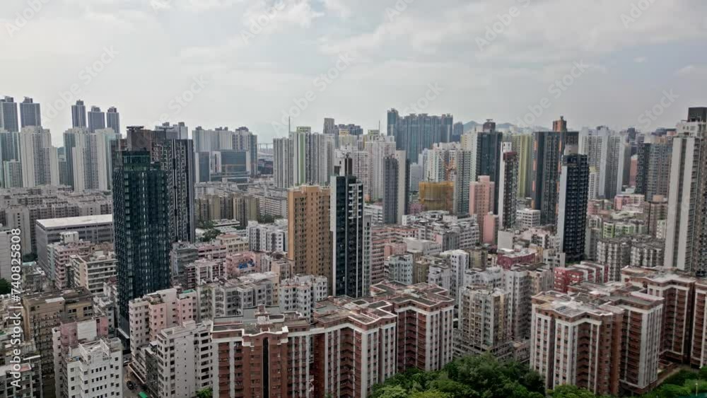 Hong Kong Aerial Drone Skyline Sham Shui Po Hong Kong Aerial Drone Skyline Sham Shui Po