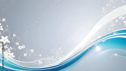 abstract wavy light blue background. light white wave background