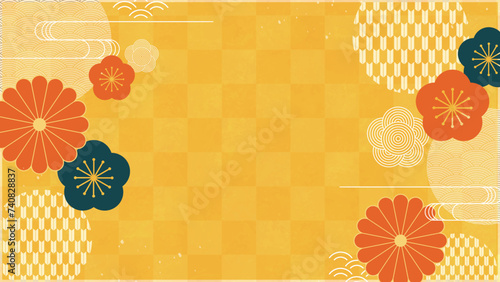 16:9 和風背景 バナー サムネイル