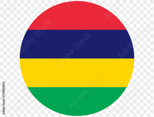 Free Download Mauritius flag button on png or transparent background. vector illustration. - GFXLoad