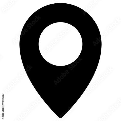 map pin icon, simple vector design
