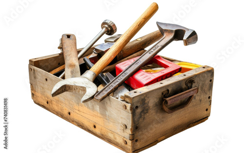 Migrant Workers Toolbox on International Migrants Day On Transparent Background.