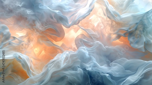 Fototapeta Naklejka Na Ścianę i Meble -  Seamless abstract color wallpaper. Wavy fluid pattern.