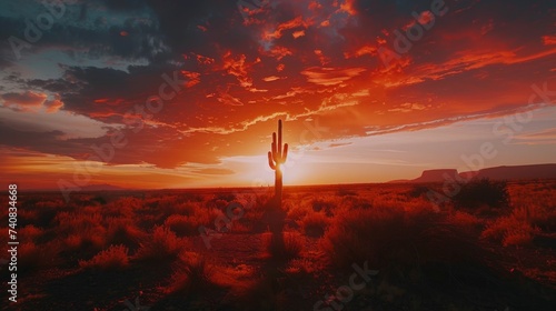 A Saguaro cactus stands in ...