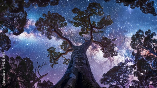 Looking up from the forest ...