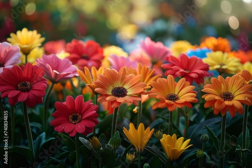 Photographie Vibrant spring colors a burst of joy palette of renewal