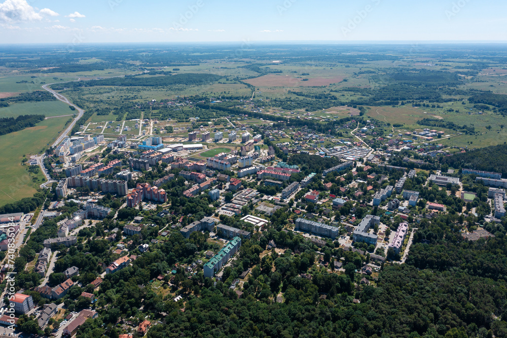Svetlogorsk town. Kaliningrad region. Aerial view