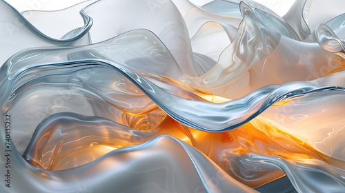 Fototapeta Naklejka Na Ścianę i Meble -  Seamless abstract color wallpaper. Wavy fluid pattern.