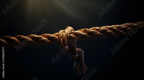 Ropes string in cinematic photo style.
