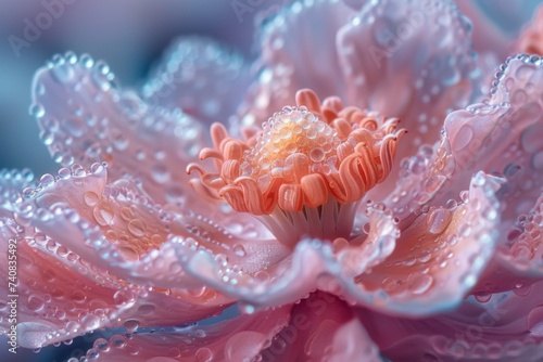 Clean water droplets natures pearls delicate beauty