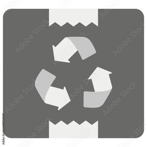 Recycling flat icon design 