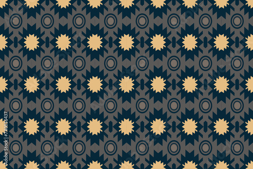 geometric shapes fabric design vector Mix and match Thai patterns. Seamless, carpeted floors, tapei, shawls, towels, textiles, yoga mats, neck scarves or patterned handkerchiefs