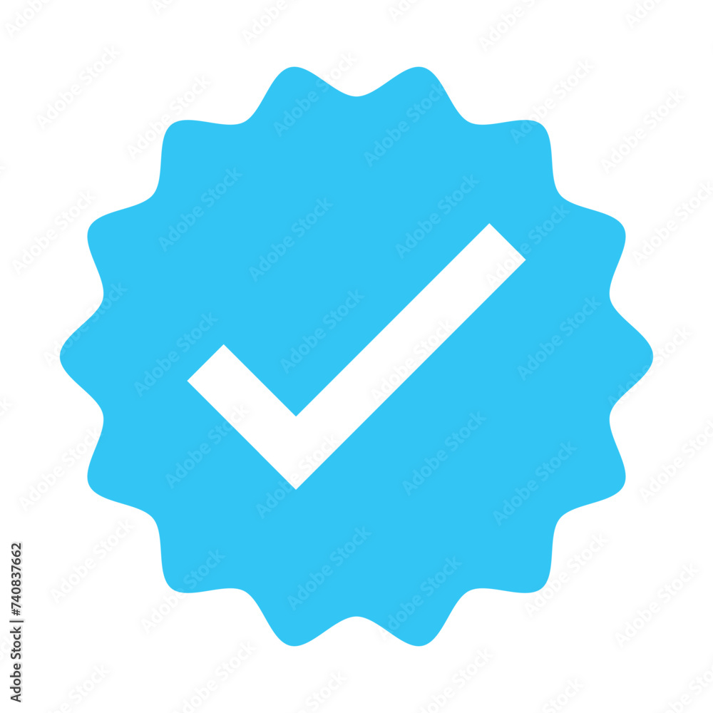 An illustration of a blue tick verified mark on the white background An illustration of a blue tick verified mark on the white background