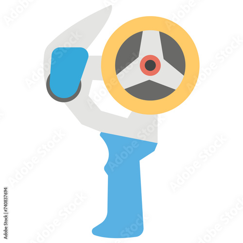 Tape gun flat icon design 