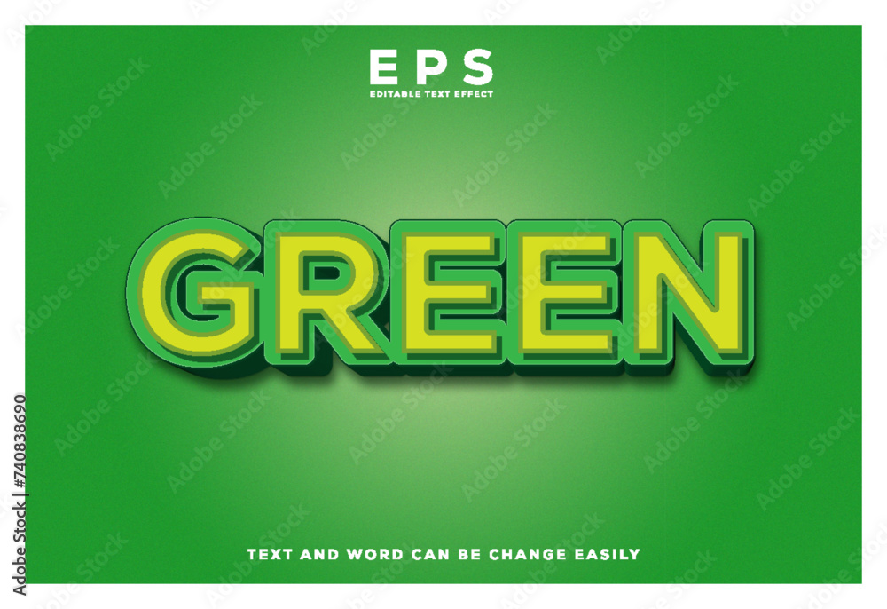 green 3d editable text effect. green 3d editable text effect.