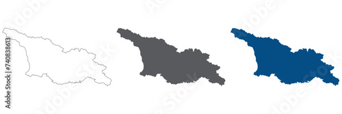 Georgia map. Map of Georgia in set	