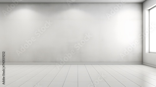 Abstract architecture with blank white wall. © KHF