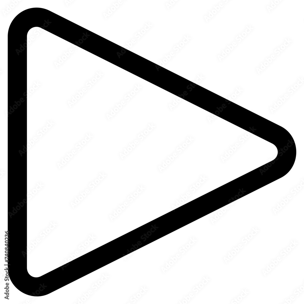 play button icon, simple vector design