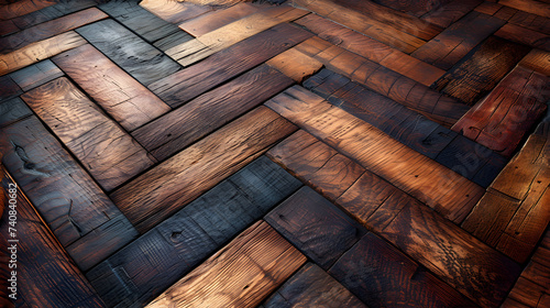 Close-Up of Wooden Floor Made of Wood Planks