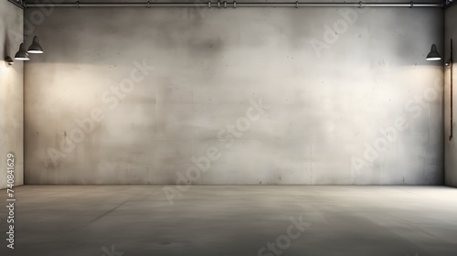 Abstract architecture with blank white wall.
