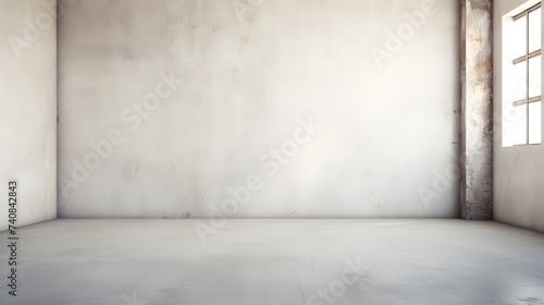 Abstract architecture with blank white wall.