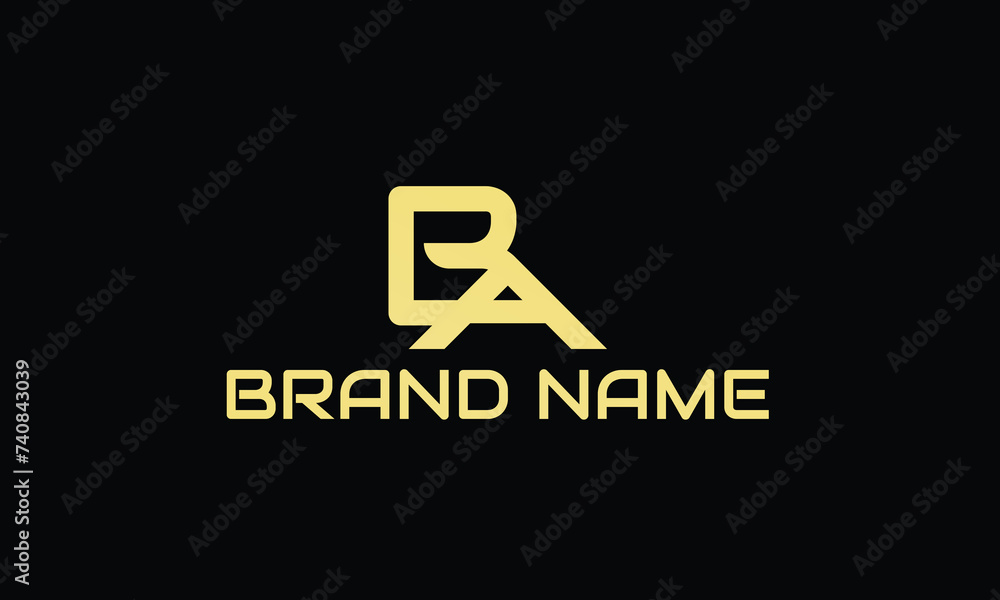 A B Logo. AB Letter Design Vector with Gold Color. A B Logo. AB Letter Design Vector with Gold Color.