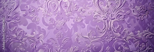 Lilac wallpaper with damask pattern