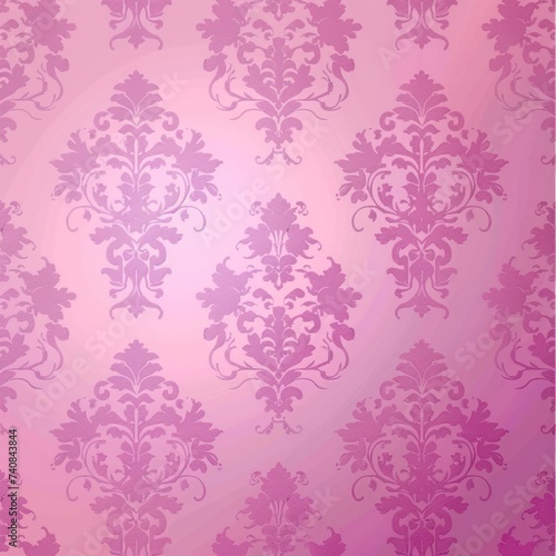 Magenta wallpaper with damask pattern background