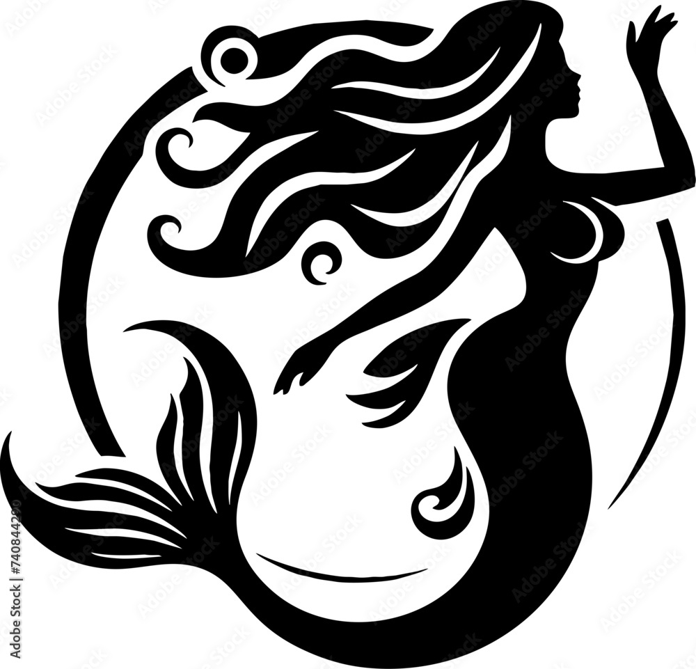 Mermaid Logo Vector 