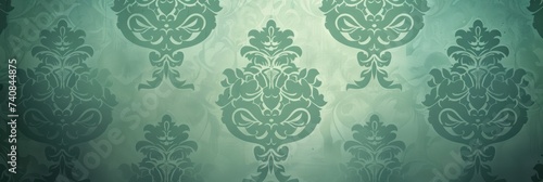 Mint wallpaper with damask pattern