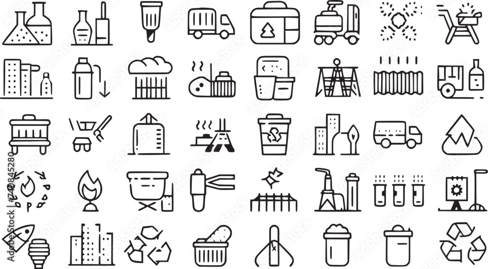 Nutrition line icons set vector collections. 