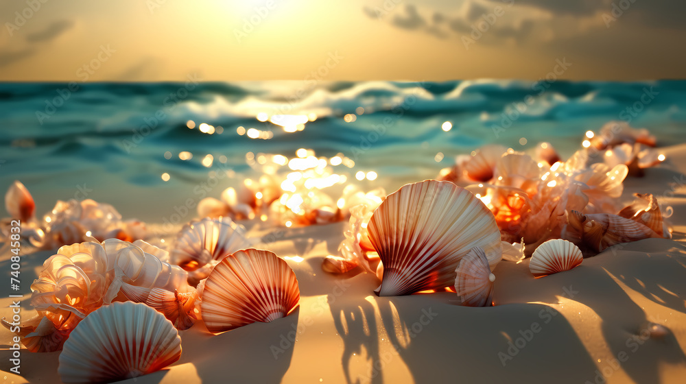 Multicolored seashells, full of hidden details Multicolored seashells, full of hidden details