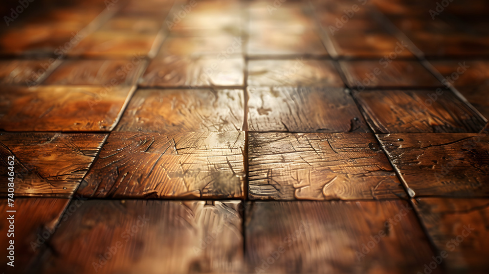 Close-up of a Wooden Floor With Blurry Background Close-up of a Wooden Floor With Blurry Background
