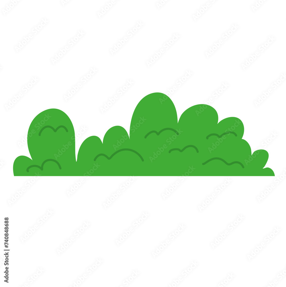 Hand drawn natural green grass bushes Hand drawn natural green grass bushes